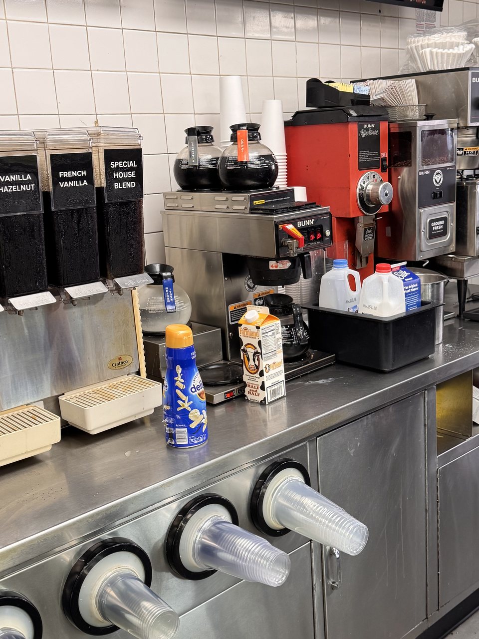 Coffee station — house blends, cold brew, fresh-ground