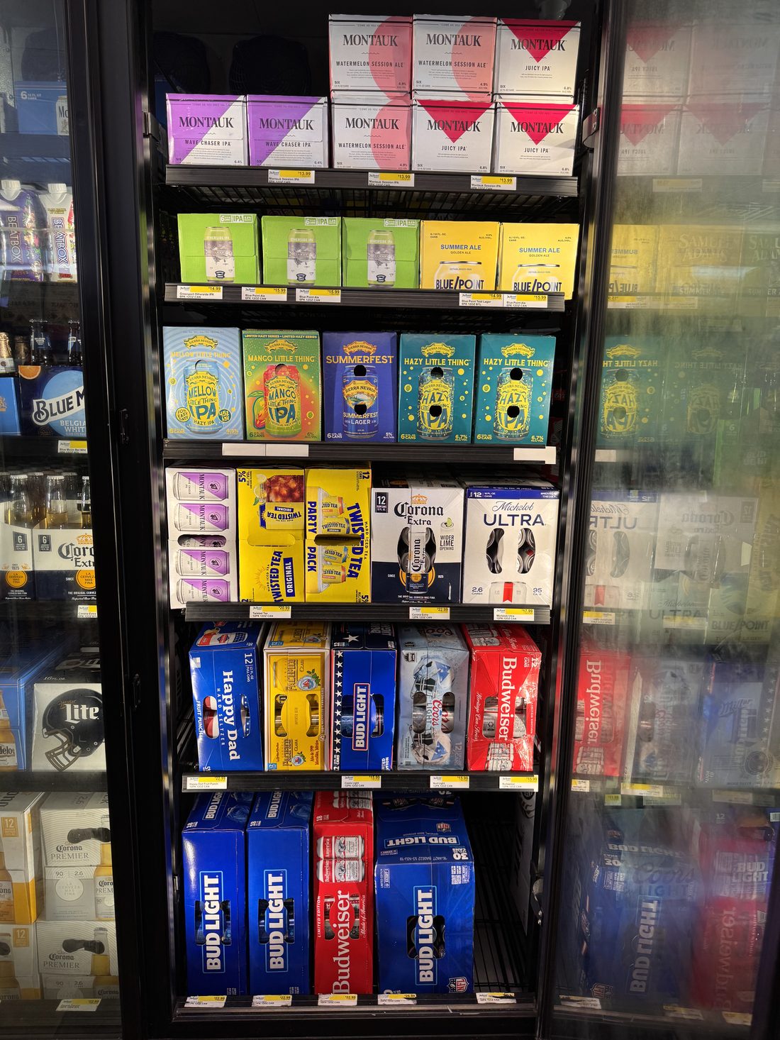 Craft and domestic multipacks — Montauk, Blue Point, Sierra Nevada