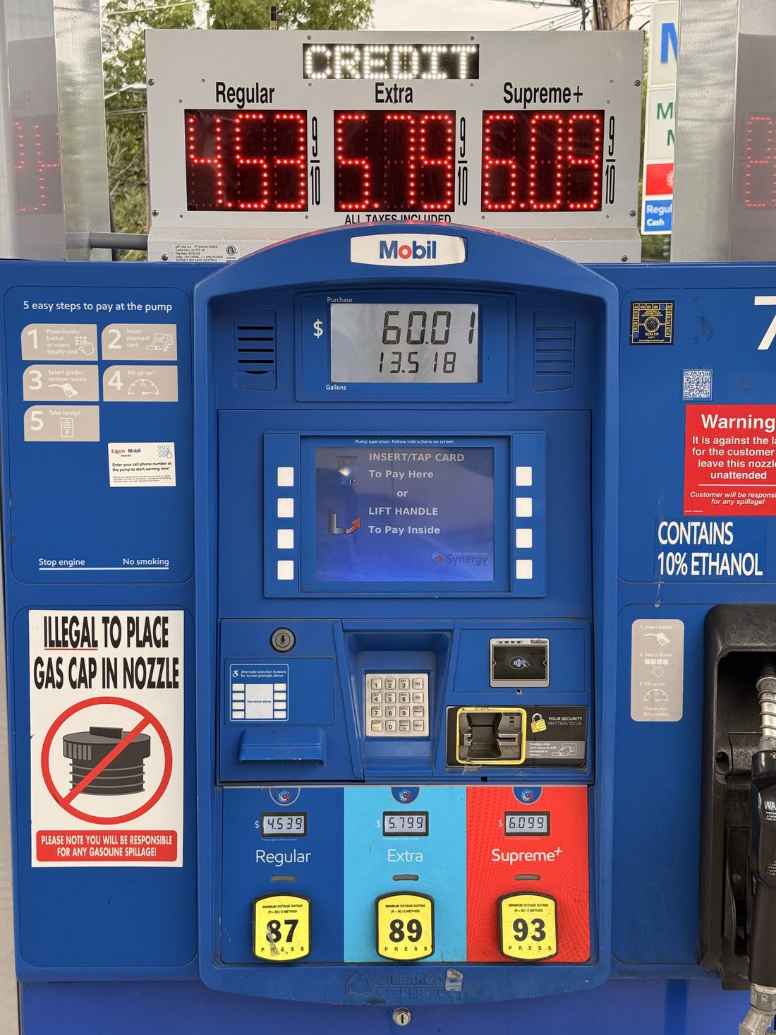 Fuel price sign