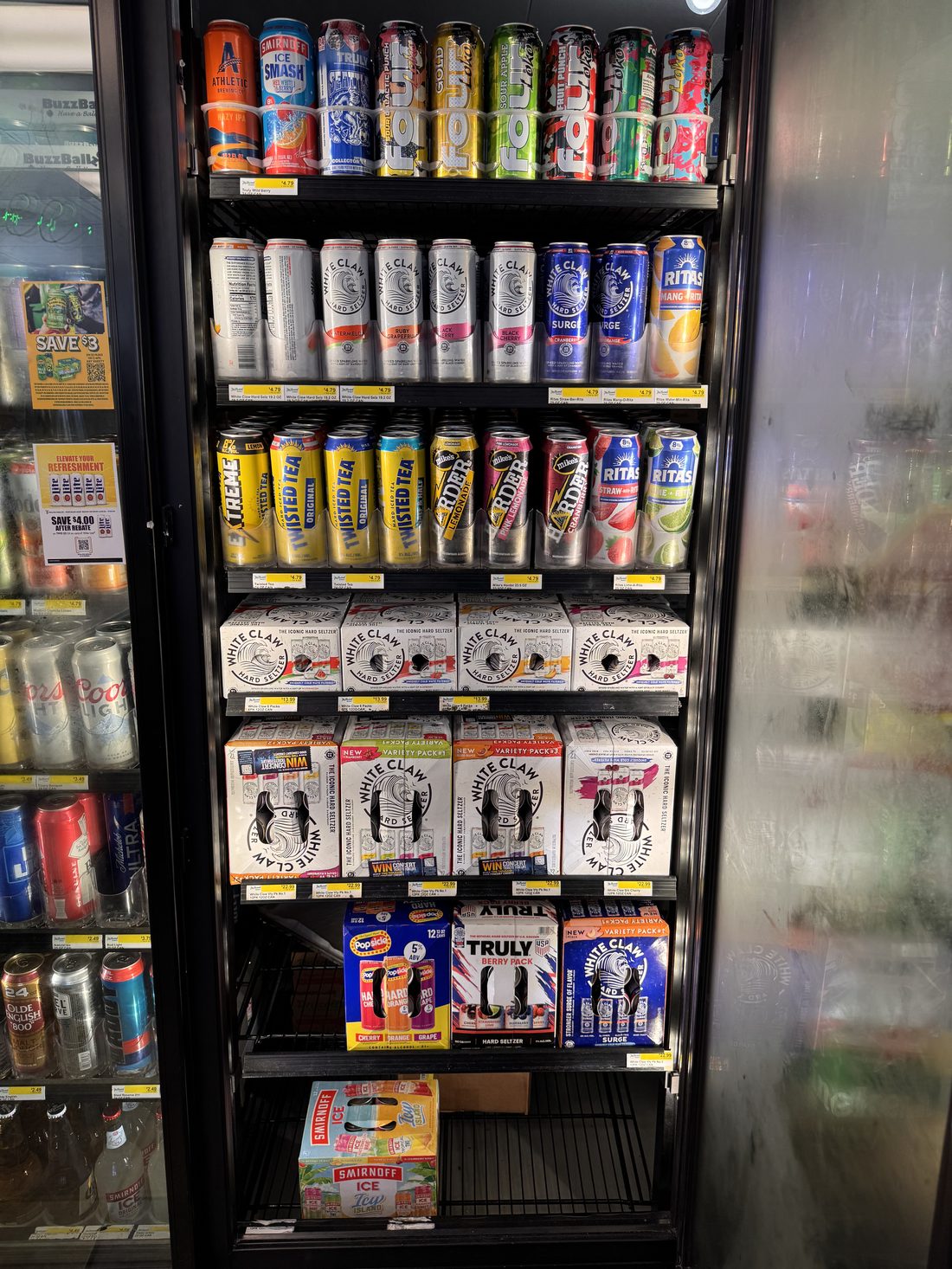 Hard seltzer and flavored malt — White Claw, Truly, Twisted Tea