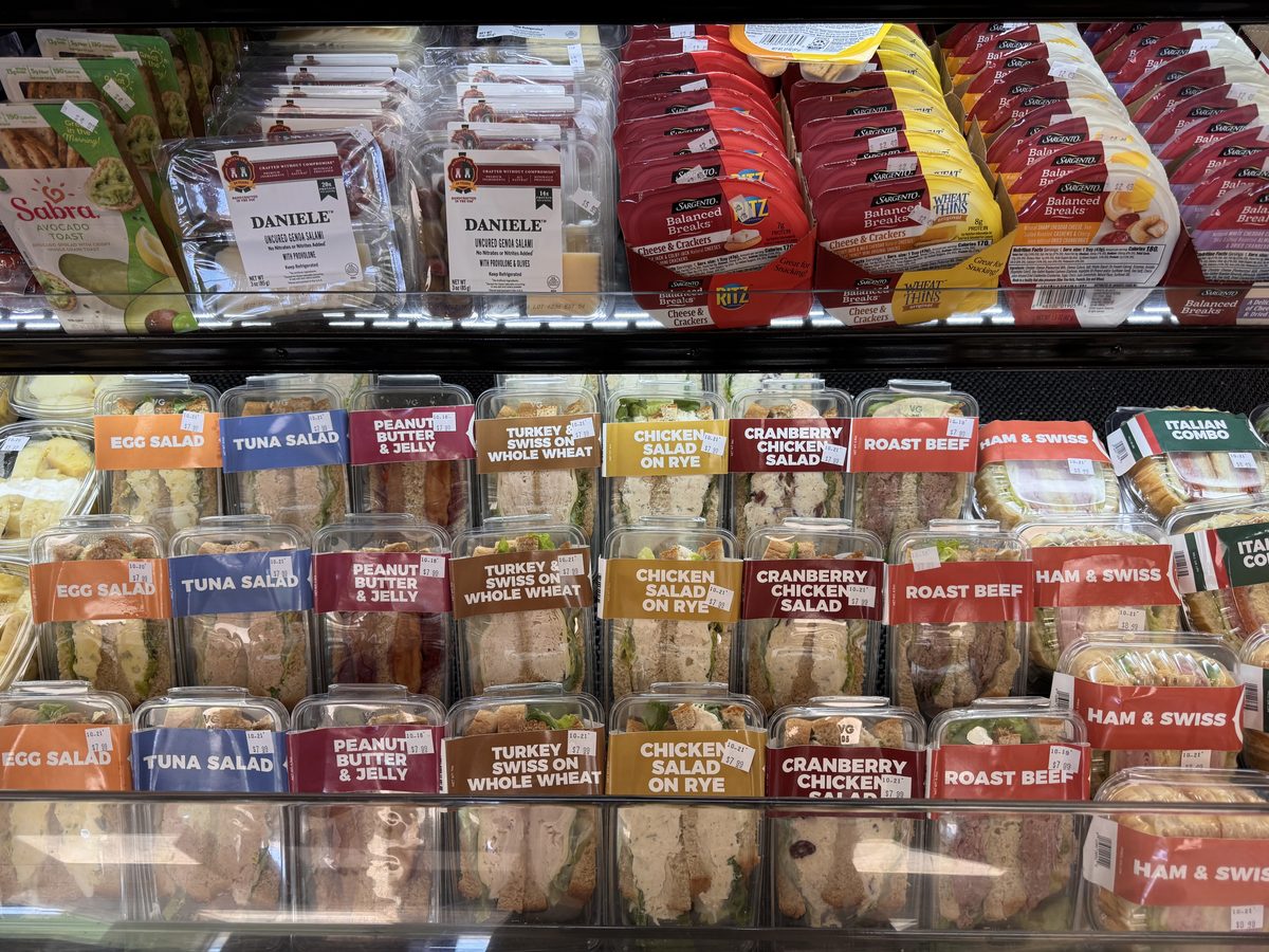 Millwood Market wedge sandwiches in the fresh case
